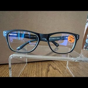 Blue light reading glasses in a power of one. 50